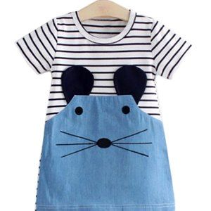 My Little Mouse 3D Ears Mini Little Girl Dress